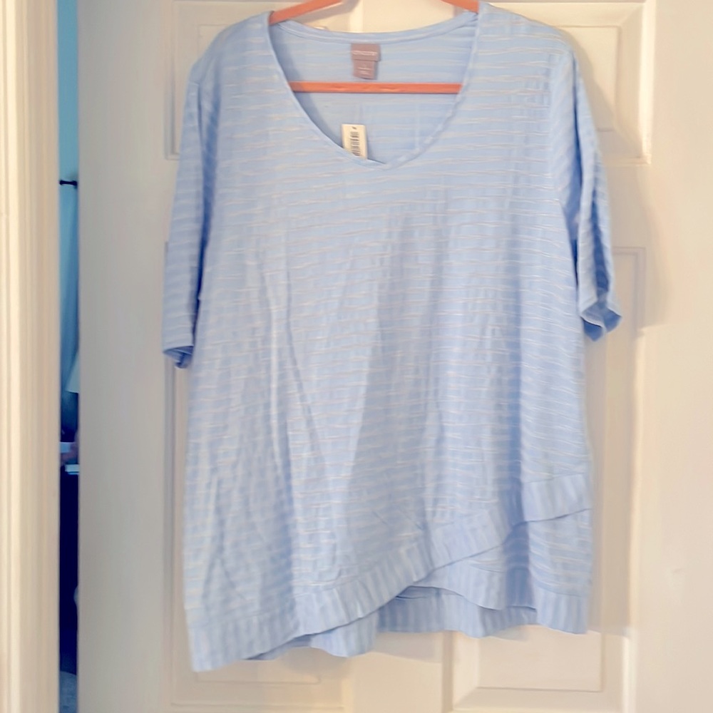 Chico’s blue striped top
